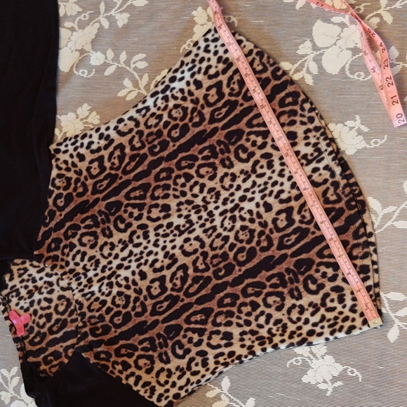 Betsey Johnson Leopard Print Fleece PJ's PS - Picture 5 of 14
